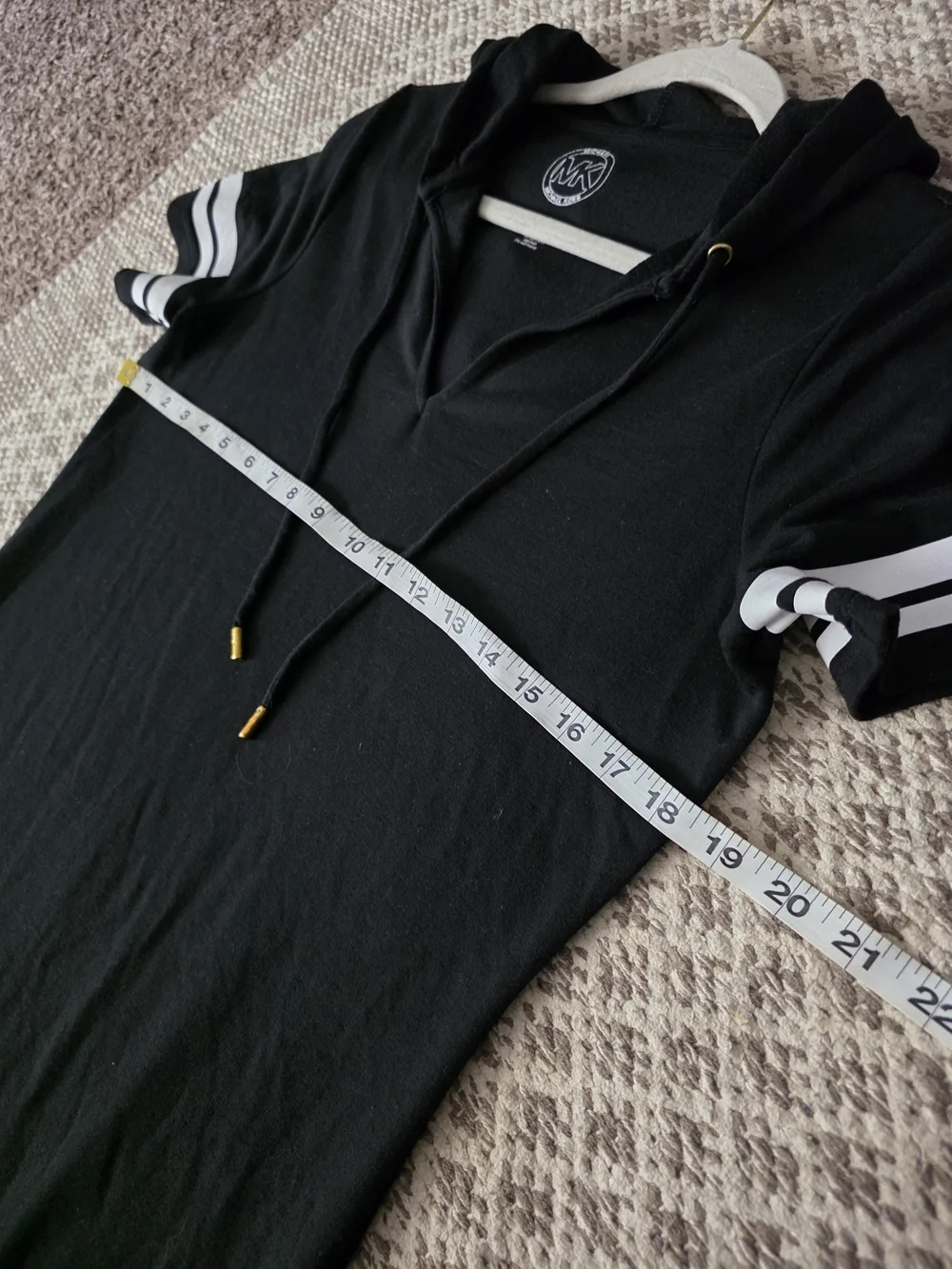 Michael Kors Black Sport Dress with Hood